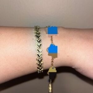 14k PLTED Gold Bracelet Set